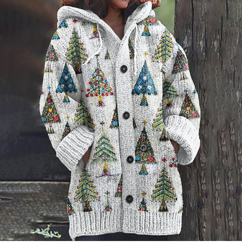 Festive Hooded Cardigan