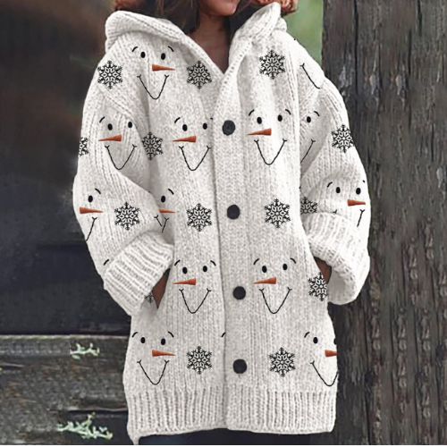 Festive Hooded Cardigan