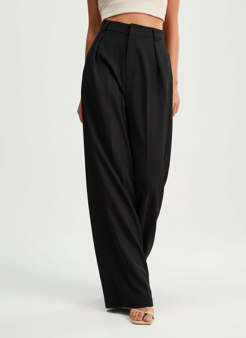 Marlenehose mit weitem Bein, Detailansicht